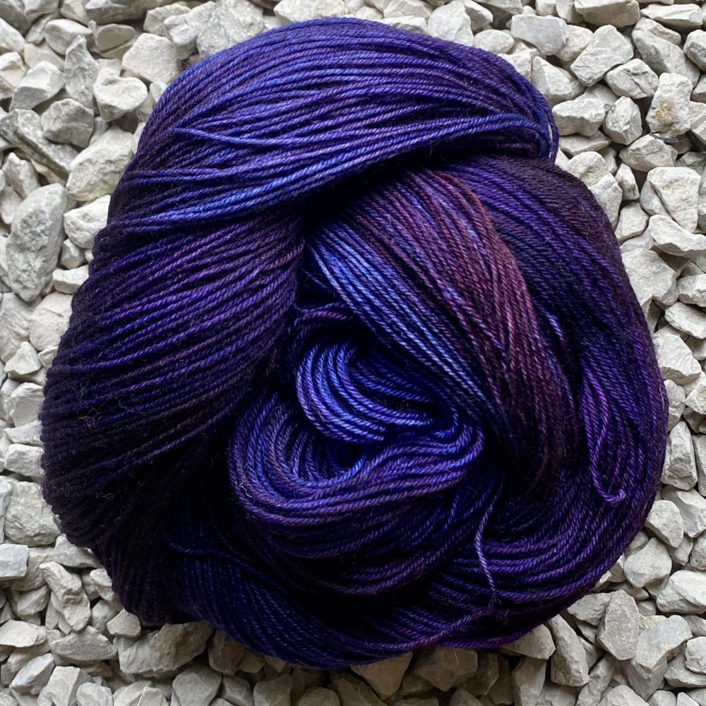 BFL wool. 4 Ply. In deep purples and maroons