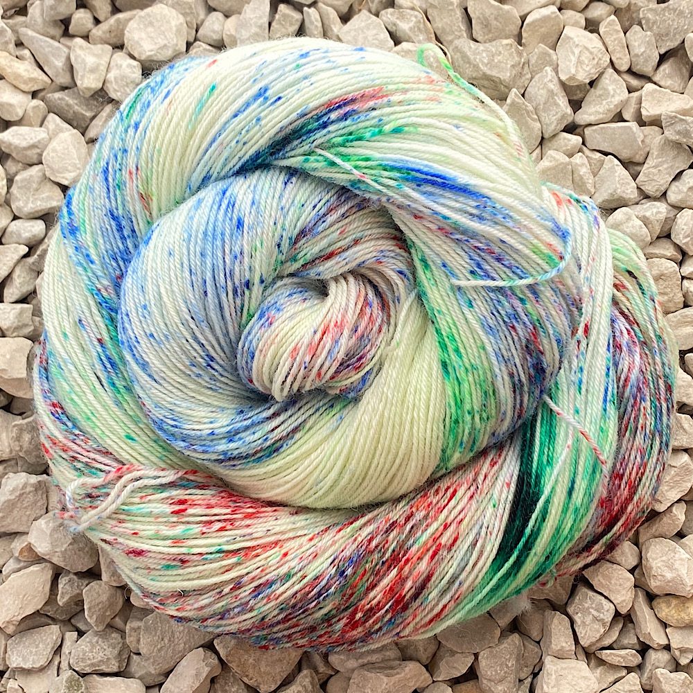 100% BFL speckled in red, blues, green