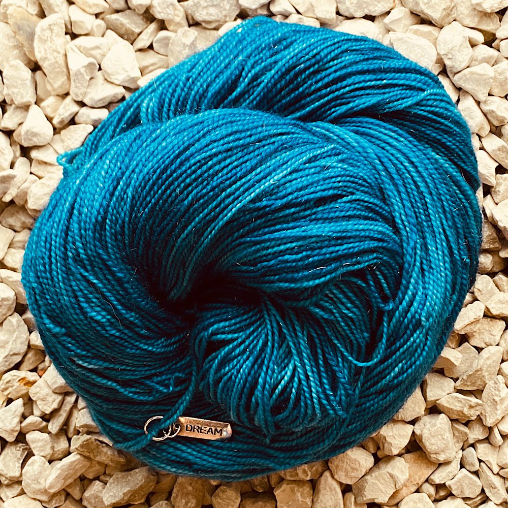Swirl of Merino/sparkle yarn in colour: Dreams in Blue