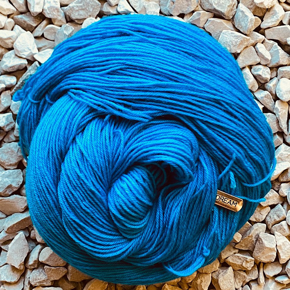 a swirl of marine blue yarn 'Marine Sky'
